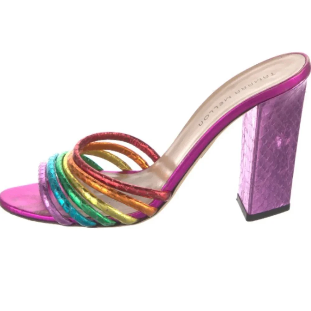 Tamara Mellon Rainbow 105 Elaphe Heels Sz 35.5 NIB - Picture 2 of 11